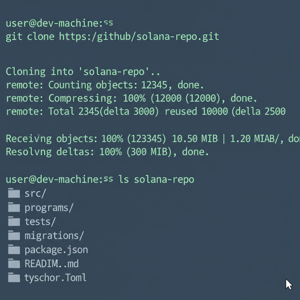 git clone terminal zkAGI Solana repo folder structure
