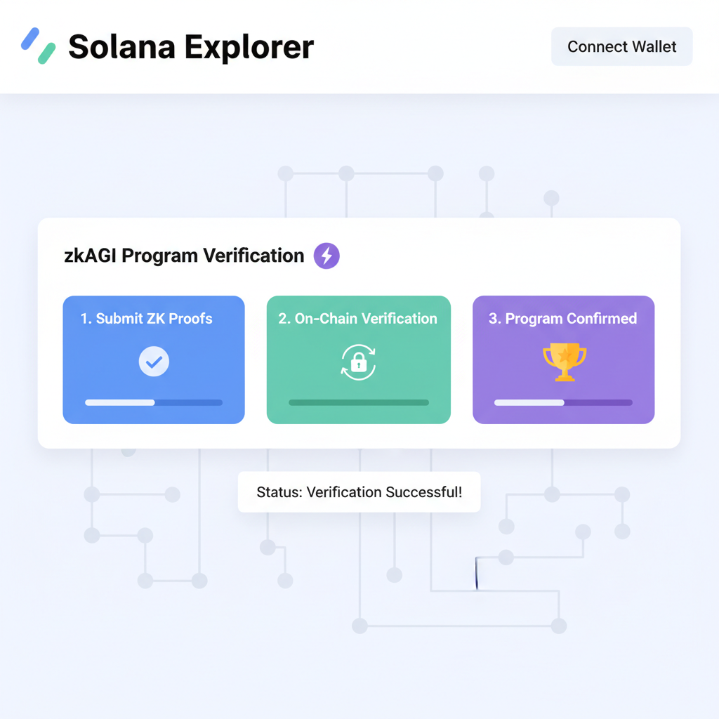 Solana explorer dashboard zkAGI program verification ZK proofs