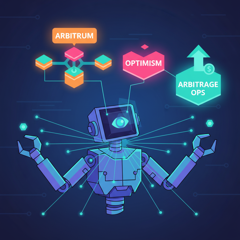 cyber trader bot scanning neon blockchain networks Arbitrum Optimism arbitrage ops
