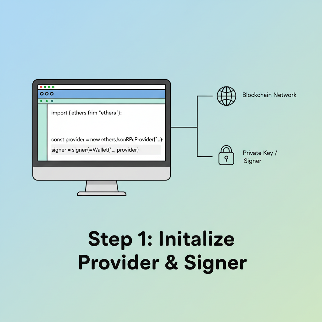Ethers transaction sending code, blockchain network transaction flow