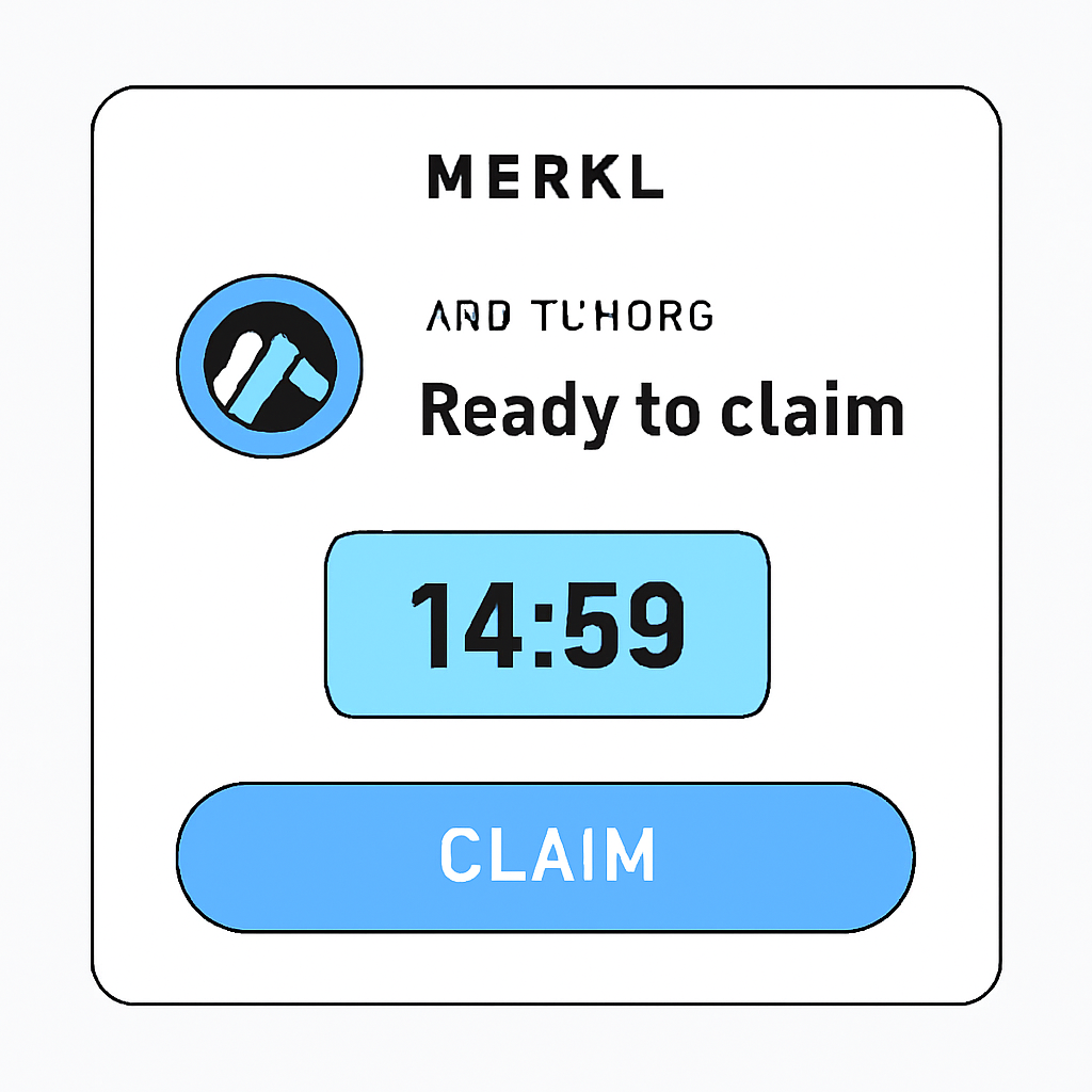 A user interface showing ARB tokens ready to be claimed on Merkl, with a countdown timer and claim button.