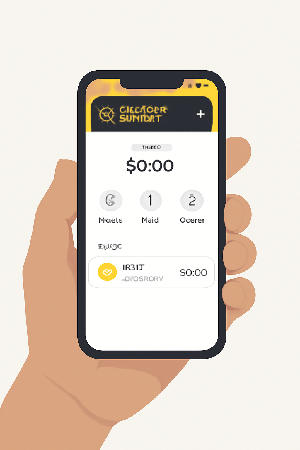 A smartphone displaying the Binance Wallet app home screen, user ready to interact, modern UI, clear Binance branding