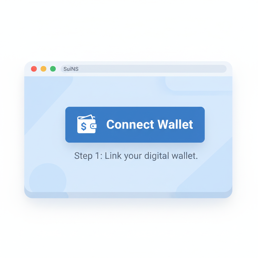 clean screenshot of SuiNS website wallet connection button