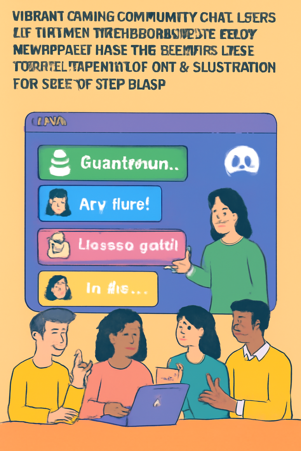 A vibrant online community chat, with users discussing and sharing tips about Quantinium, with the Discord logo visible.
