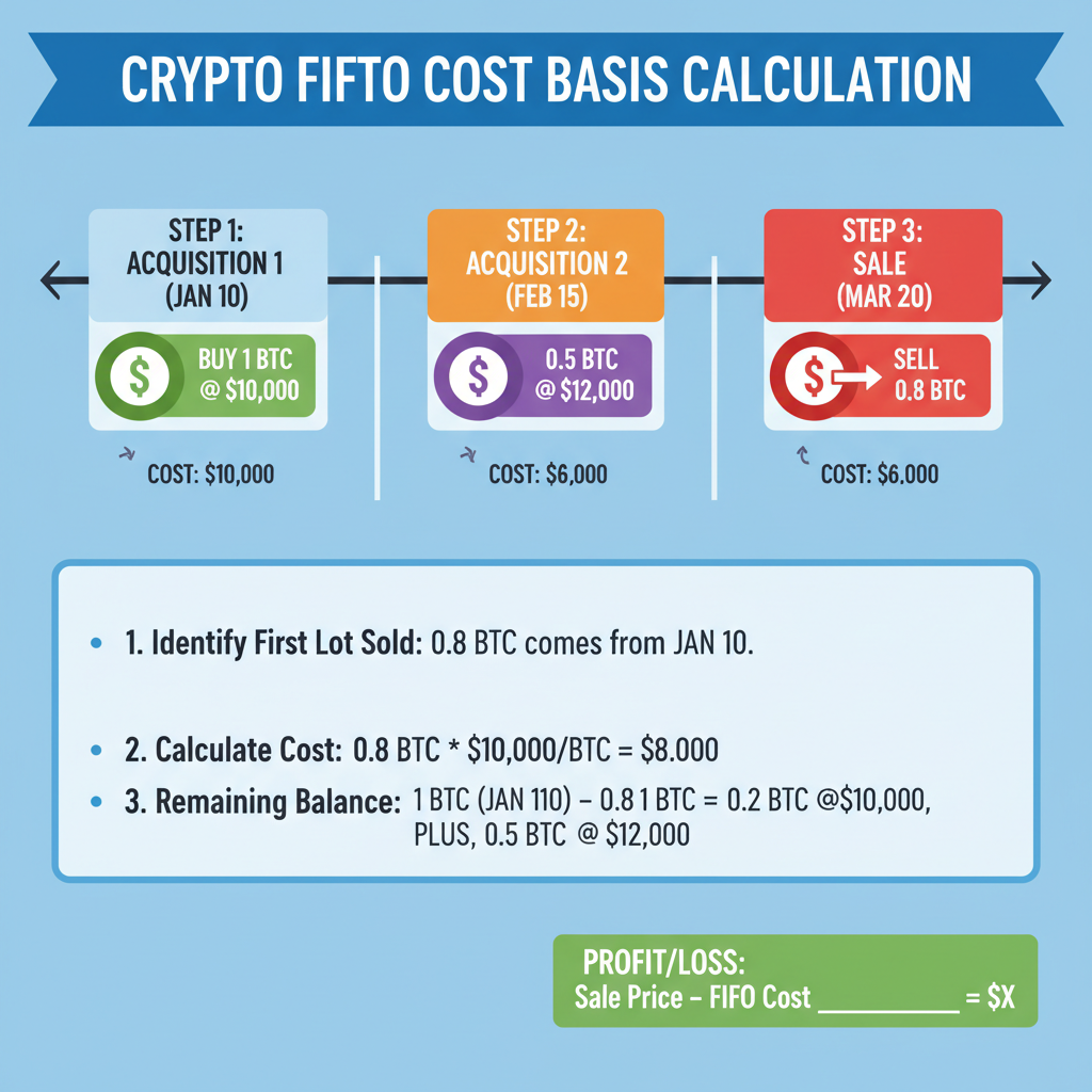 fifo cost basis calculation chart, crypto timeline first in first out