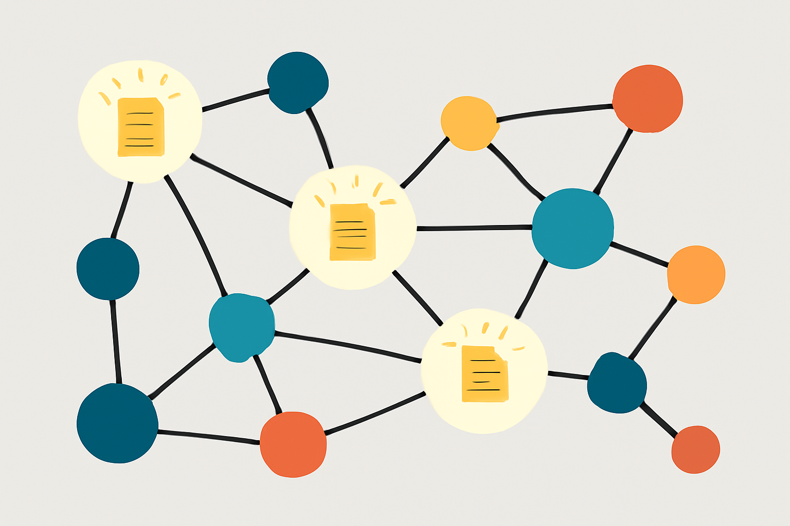 network of diverse nodes with some highlighted as 'light nodes' sampling small data pieces