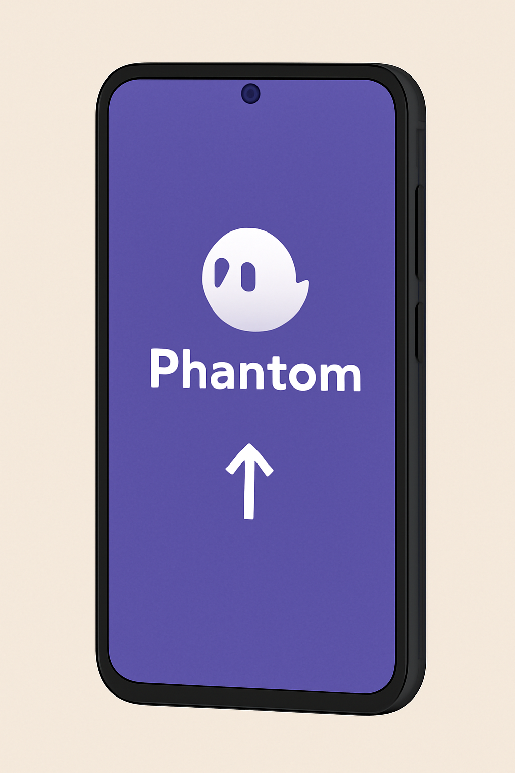 Solana Saga phone screen opening Phantom wallet app