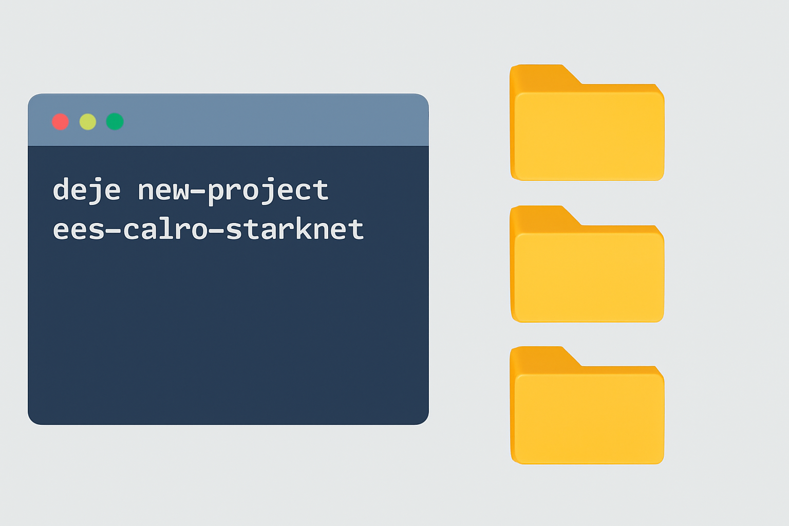 command line creating new dojo project folder structure ecs cairo starknet
