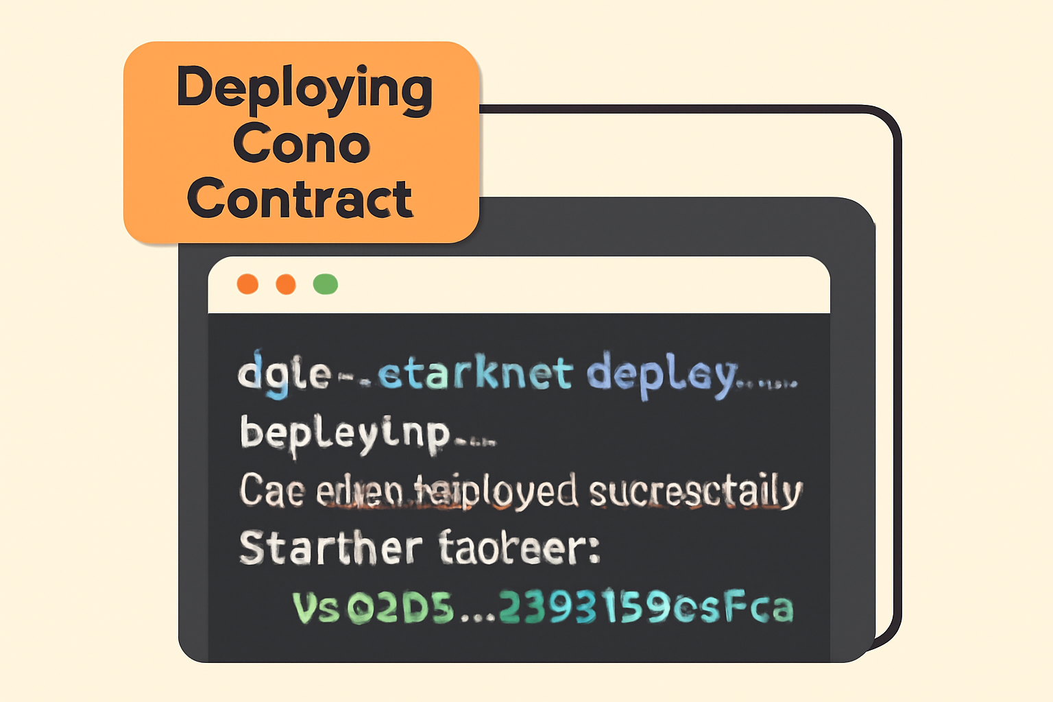 deploying cairo contract starknet testnet dojo terminal success blockchain