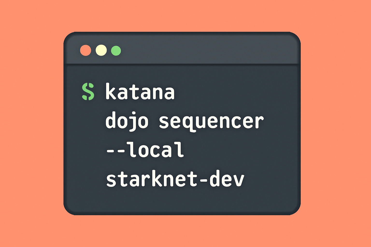 terminal running katana dojo sequencer local starknet dev environment