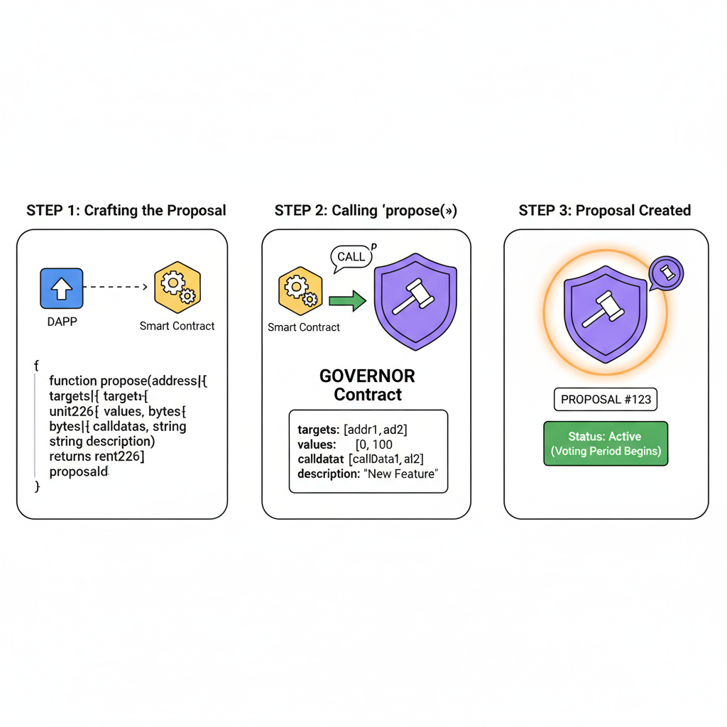 Remix low-level interactions calling propose on Governor contract with params visible