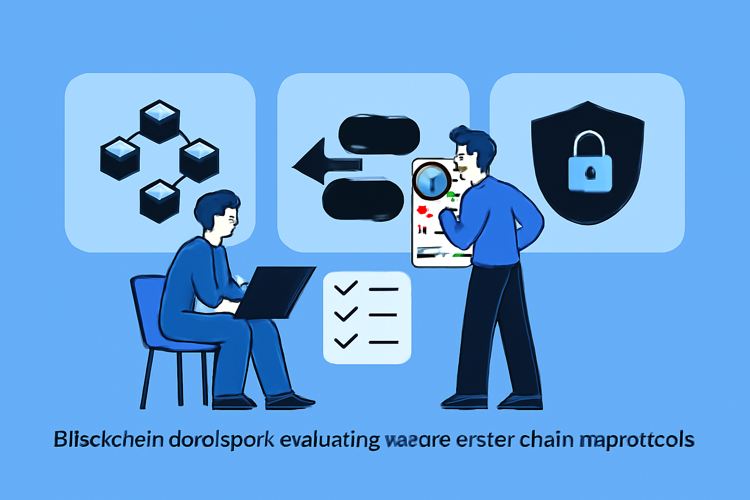 blockchain developers evaluating secure cross-chain messaging protocols with digital security icons