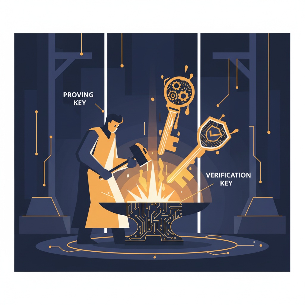 forging golden proving and verification keys from circuit anvil dramatic forge glow