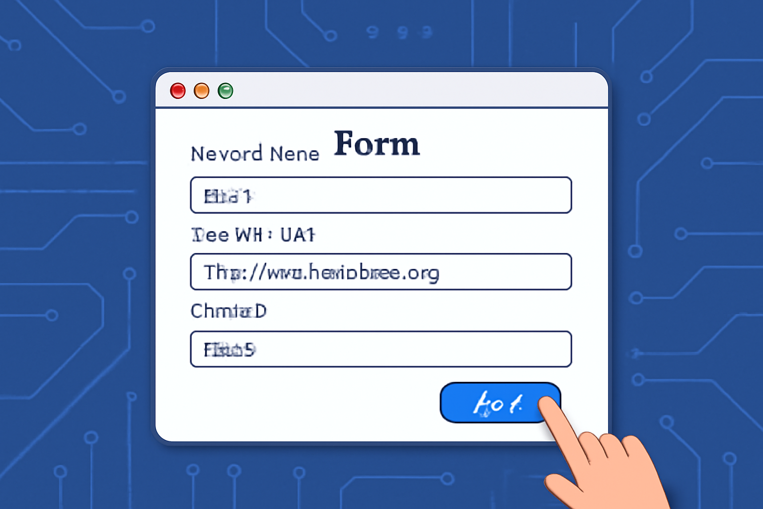A digital form being filled out with the Base network details, emphasizing clarity and precision, on a tech-inspired background.