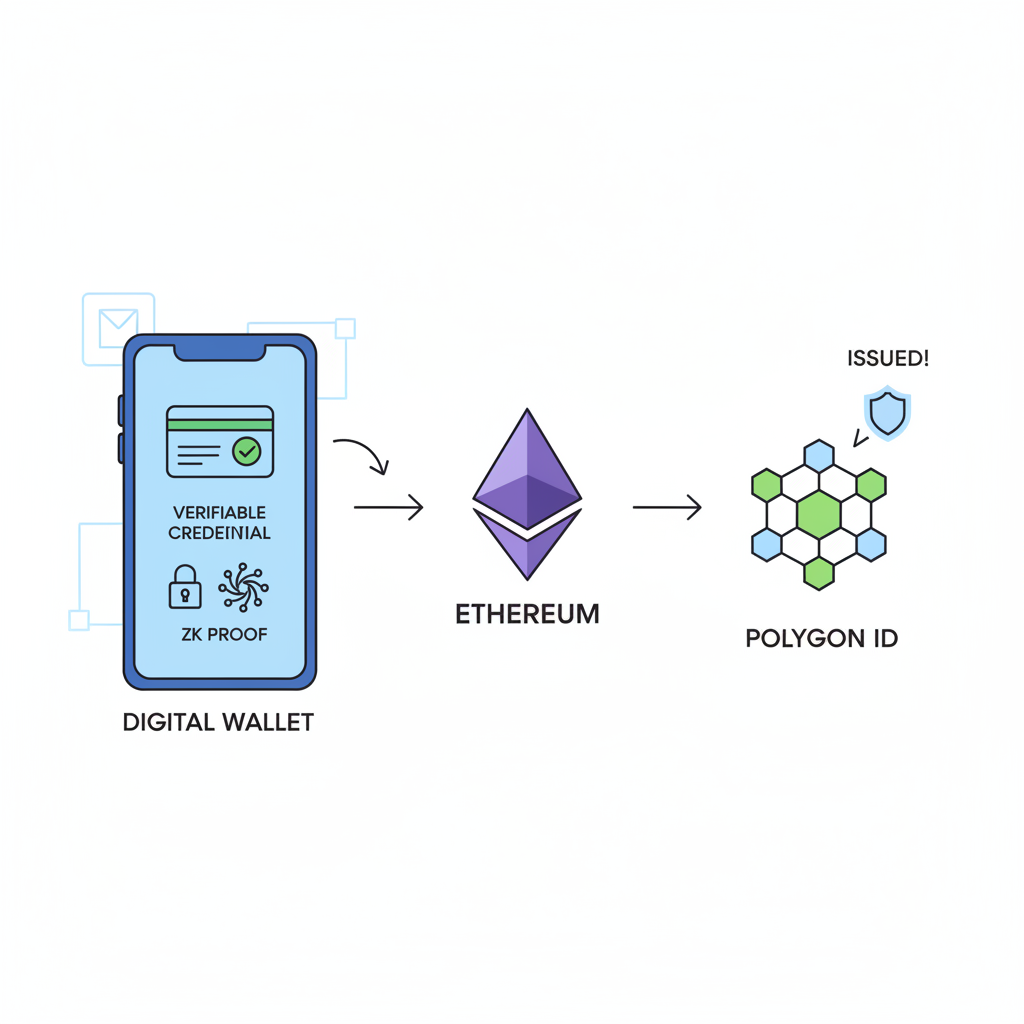 digital wallet issuing verifiable credential ZK proof Ethereum Polygon ID
