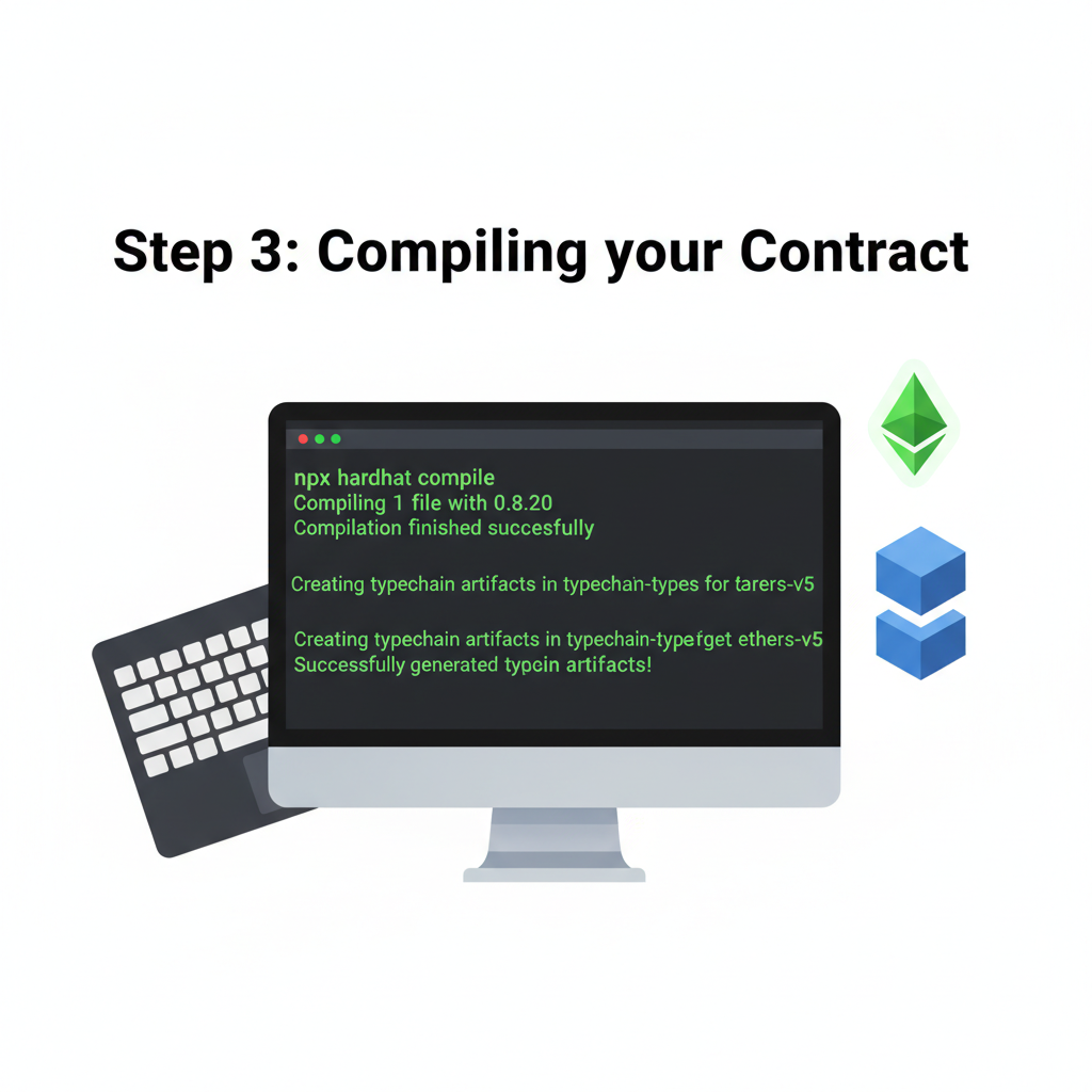 deploying Solidity verifier contract Ethereum blockchain Hardhat terminal
