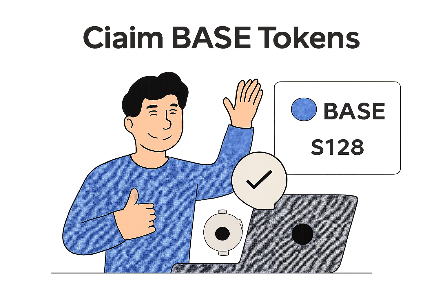 A user successfully claiming BASE tokens on a secure portal, with the BASE logo and current price displayed.