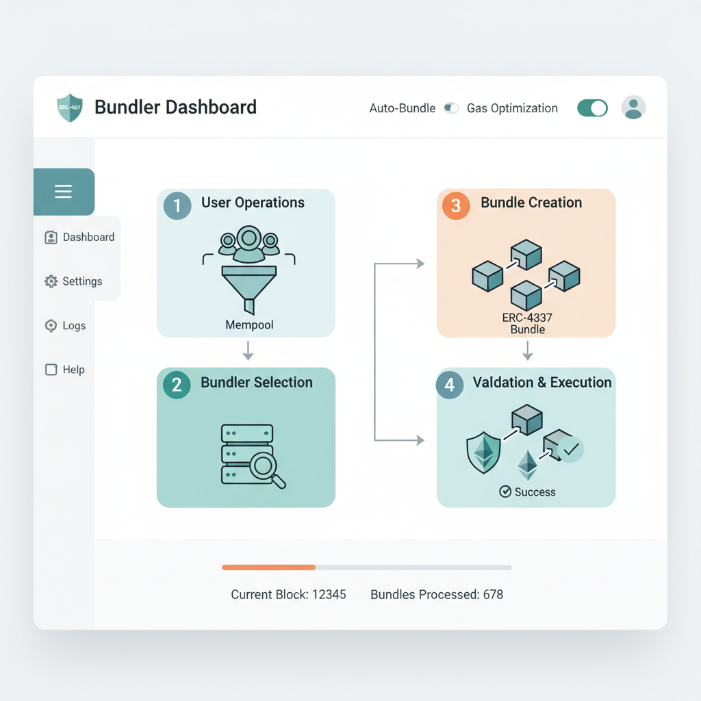 bundler configuration dashboard, erc-4337 transaction bundling visualization