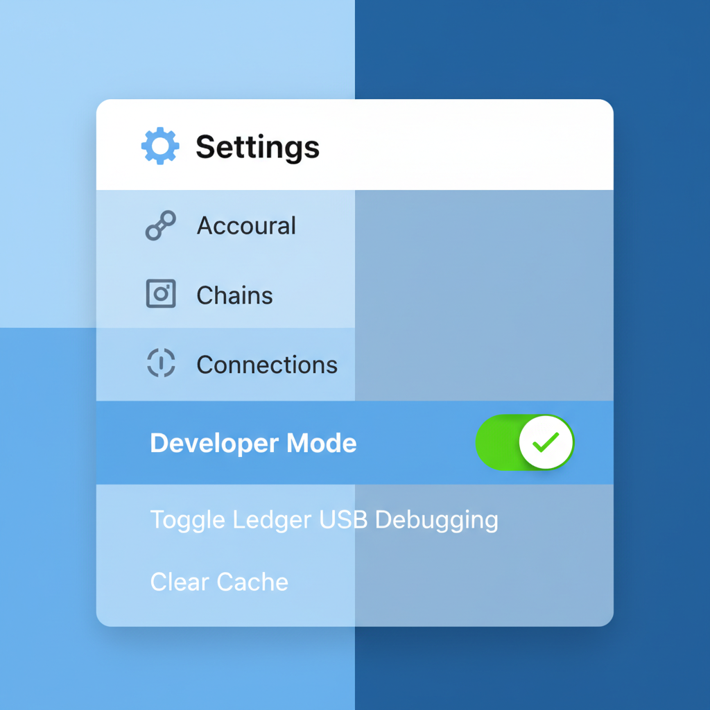 close-up screenshot of Keplr settings menu with Developer Mode enabled