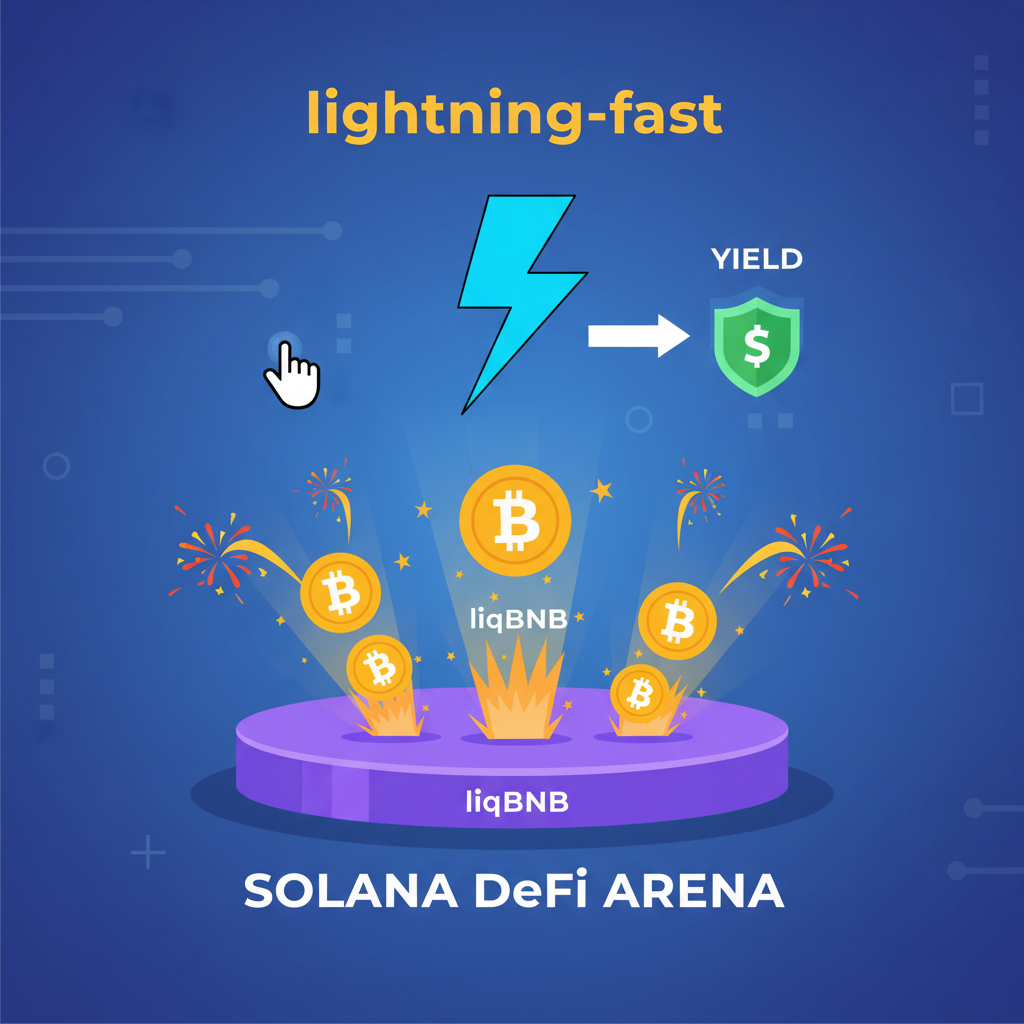 lightning-fast Solana DeFi arena with liqBNB tokens generating sparks