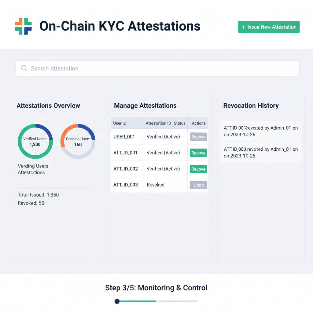monitoring dashboard for onchain KYC attestations with revocation controls