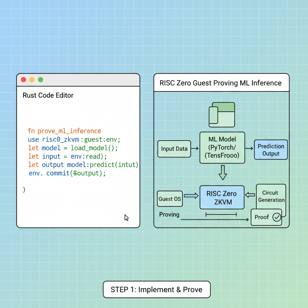 Rust code editor with RISC Zero guest proving ML inference