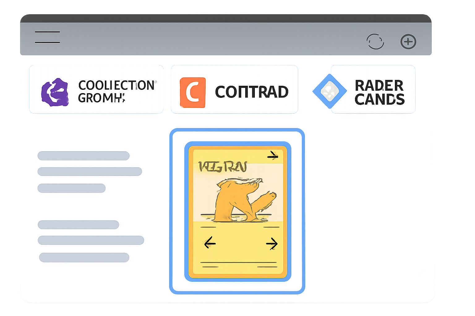 A digital dashboard displaying logos of Collector Crypt, Courtyard, and Based Cards, with a digital Pokémon card highlighted.