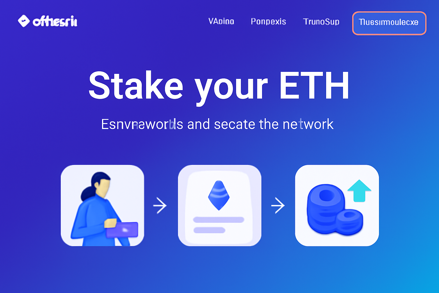 modern Ether.fi dashboard homepage, connect wallet button highlighted, vibrant purple-blue DeFi theme