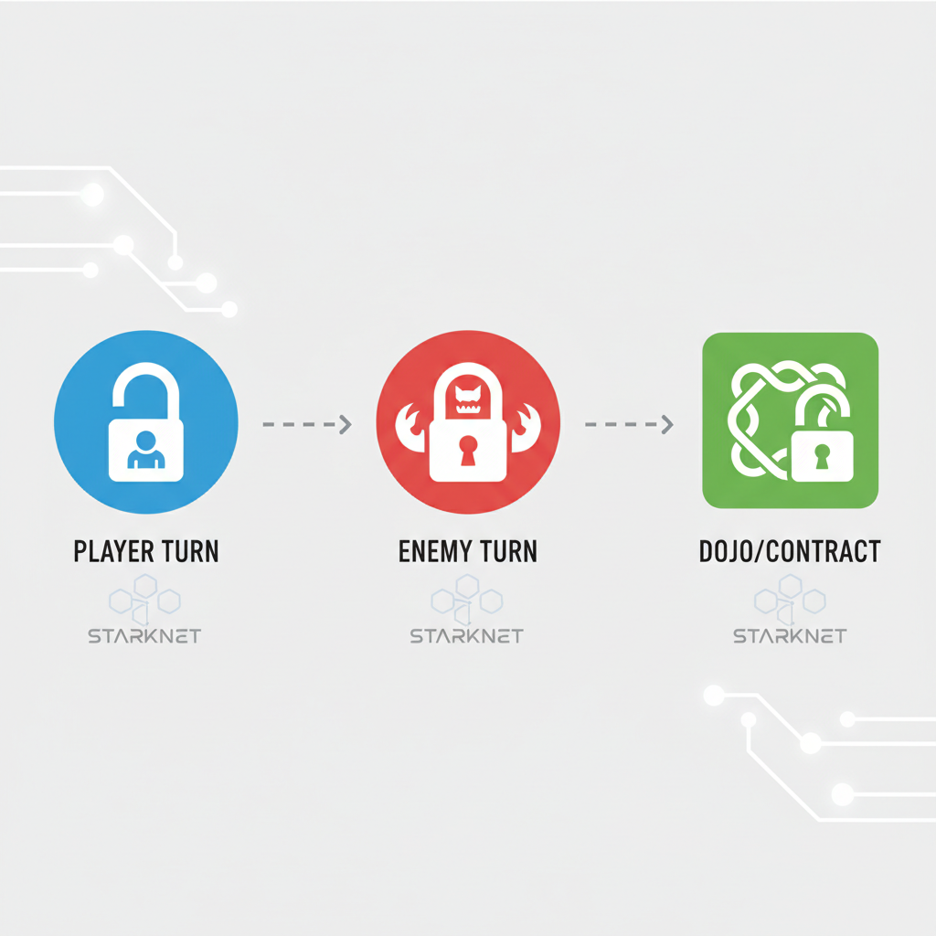 abstract permissions lock icons for on-chain game systems player enemy turns dojo starknet
