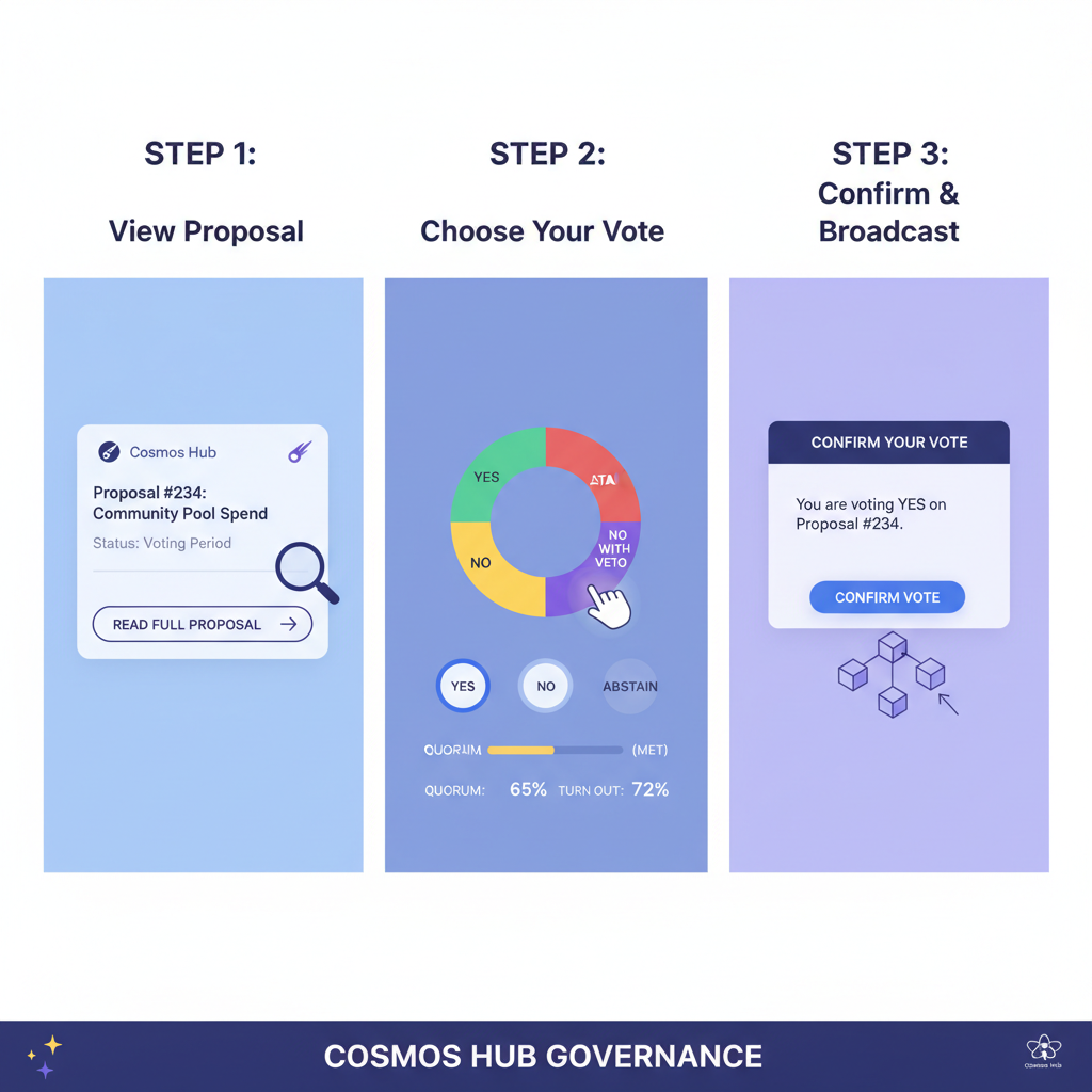 Cosmos Hub voting dashboard for governance proposal