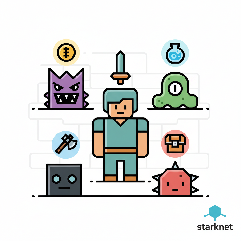 roguelike loot survivor game on chain starknet enemies loot