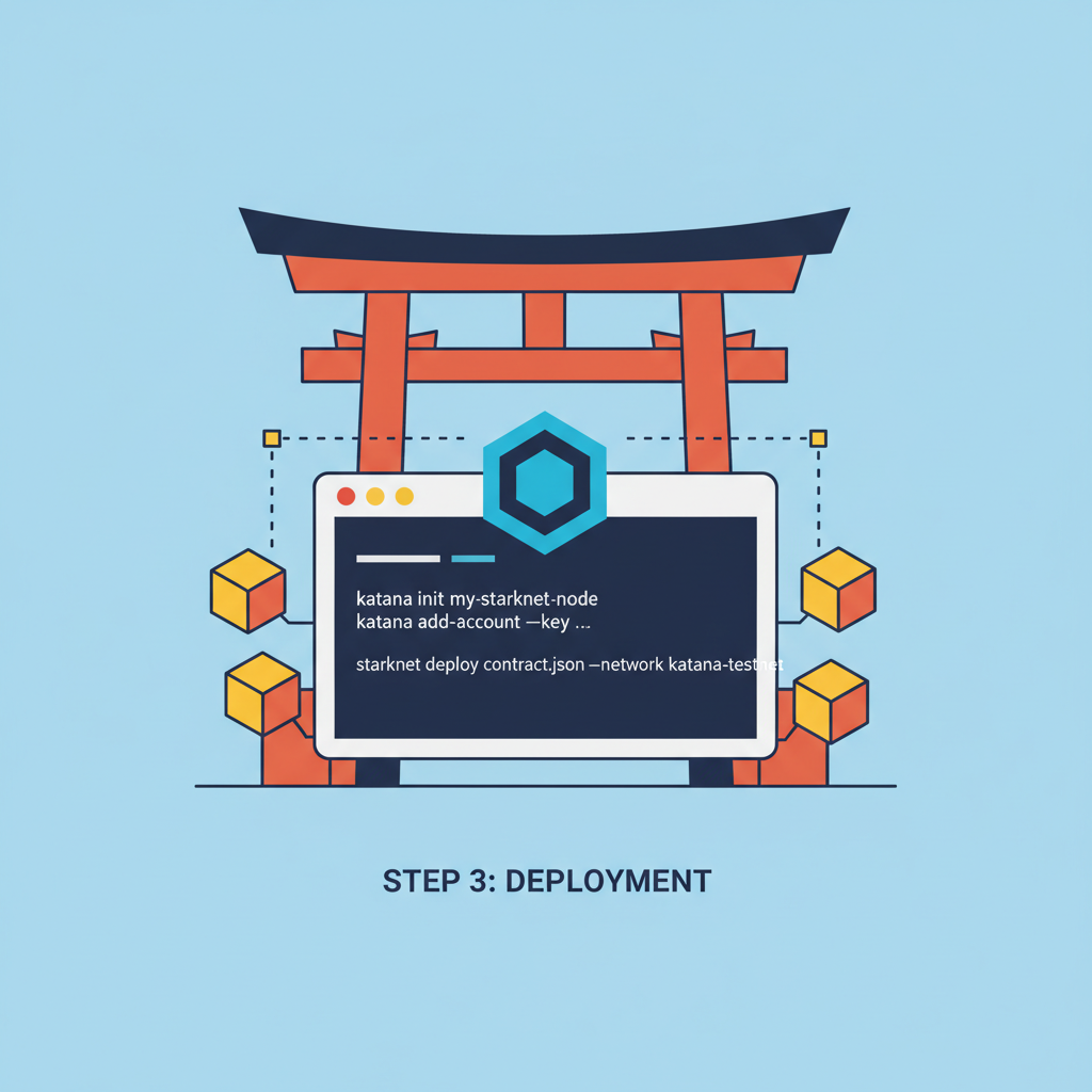 starknet deployment terminal katana torii blockchain nodes