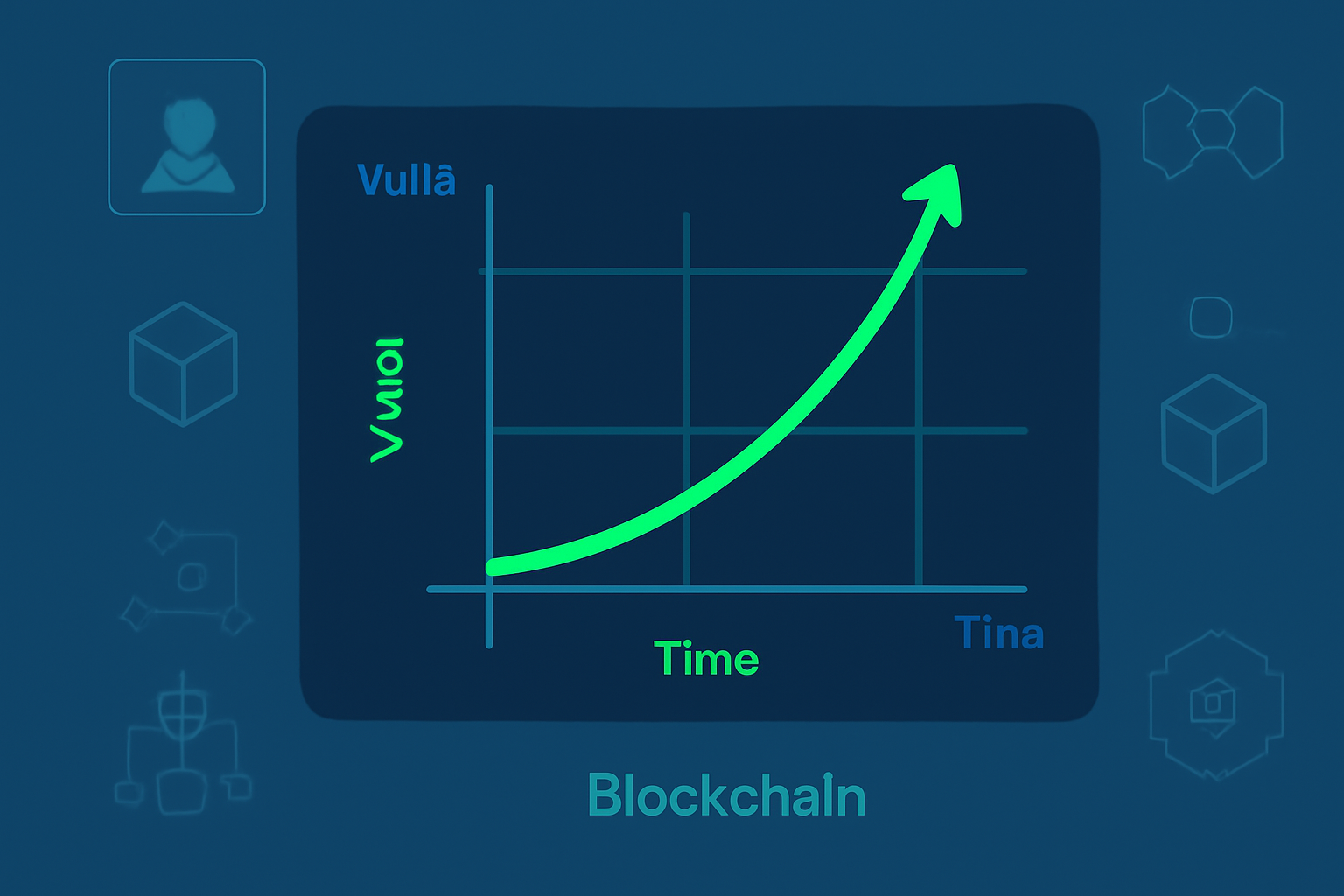 smooth upward bonding curve graph on blockchain interface, vibrant green line