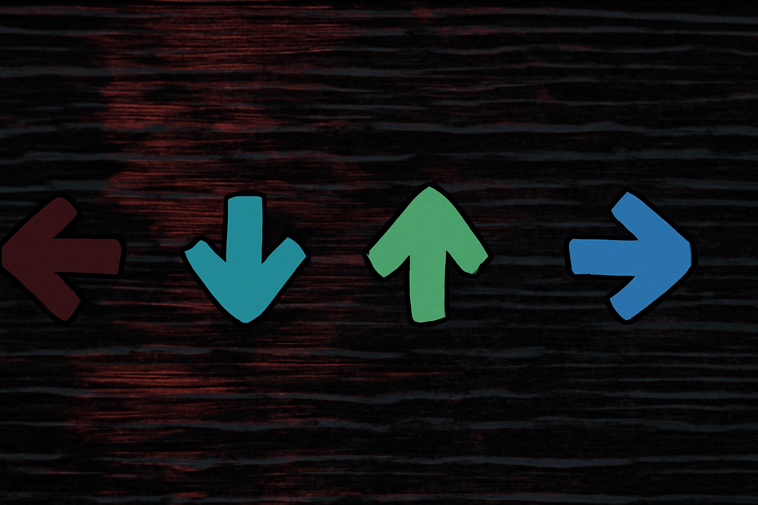 Horror screen distortion with arrow streams in FNF B3 Rerun gameplay