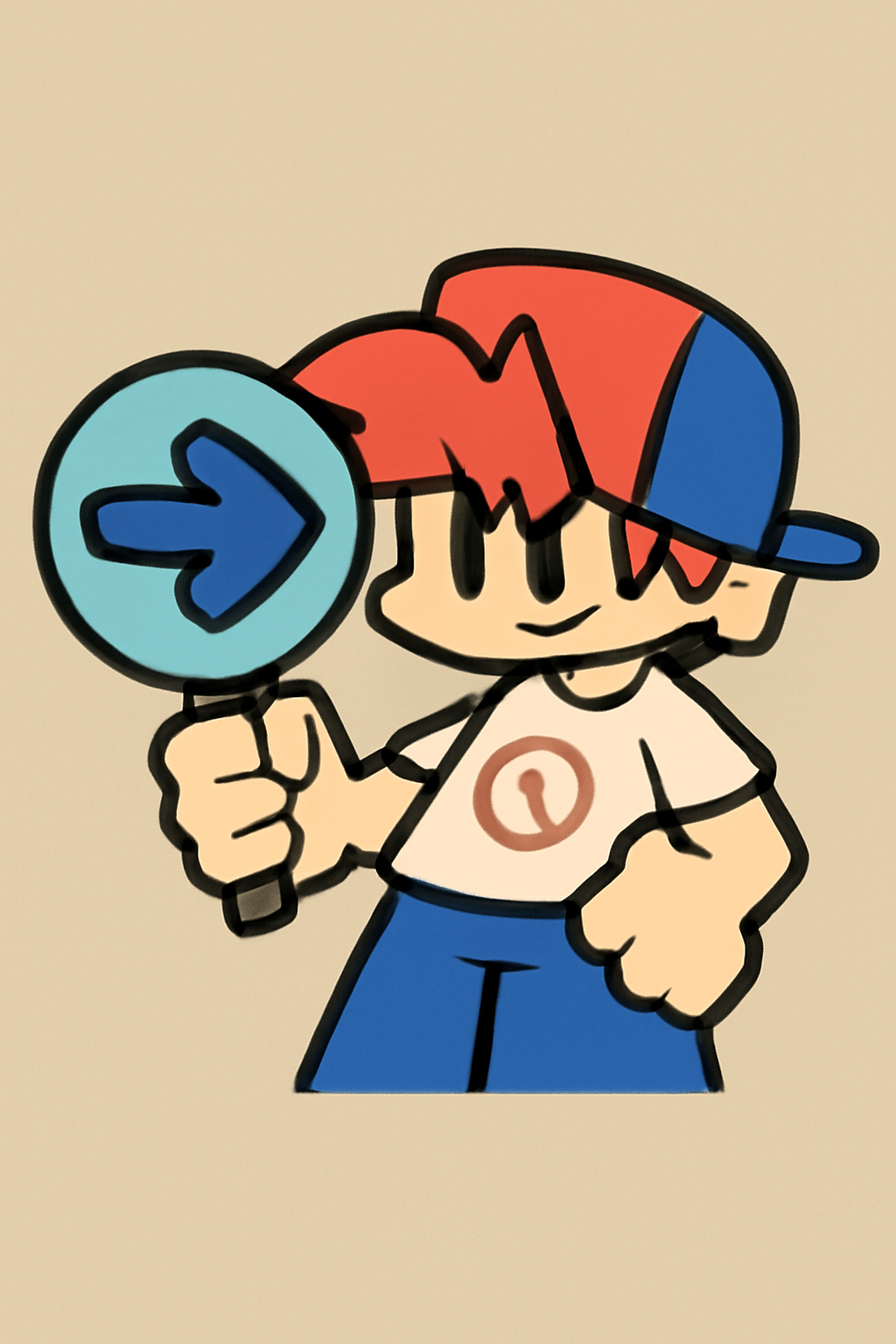 Player holding rhythm note during solo in FNF B3 mod chart