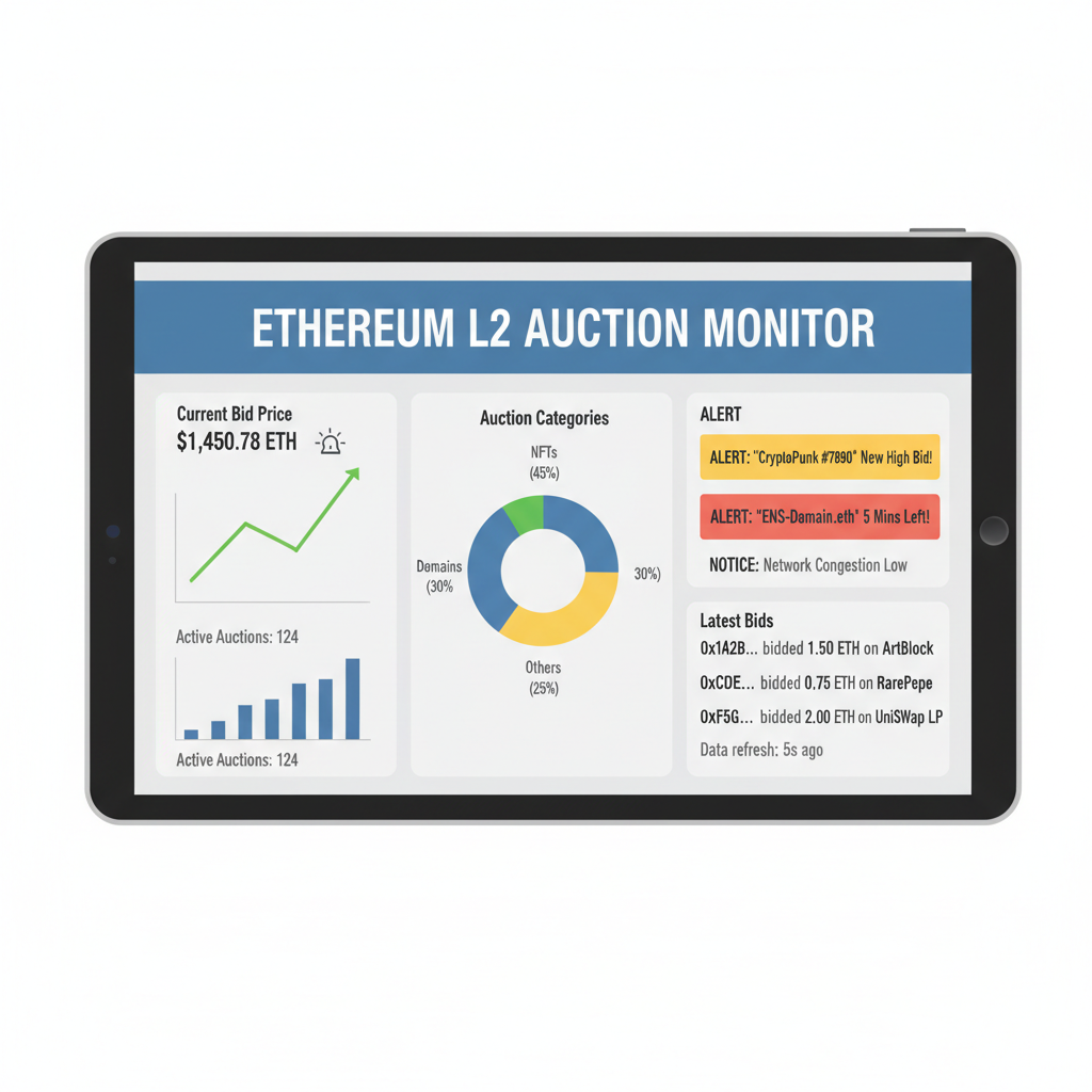 real-time auction monitoring dashboard ethereum l2, graphs alerts