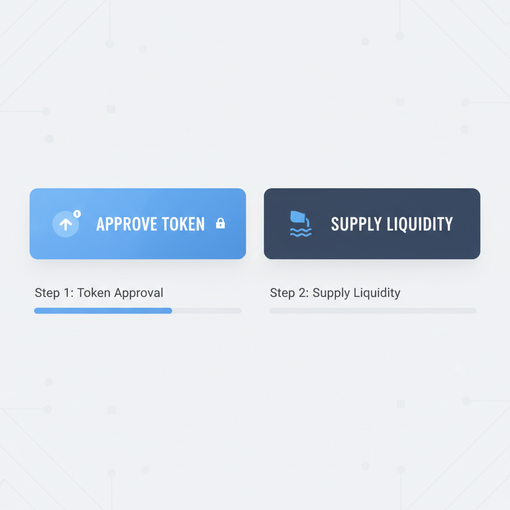 token approval and supply liquidity buttons, Aerodrome interface
