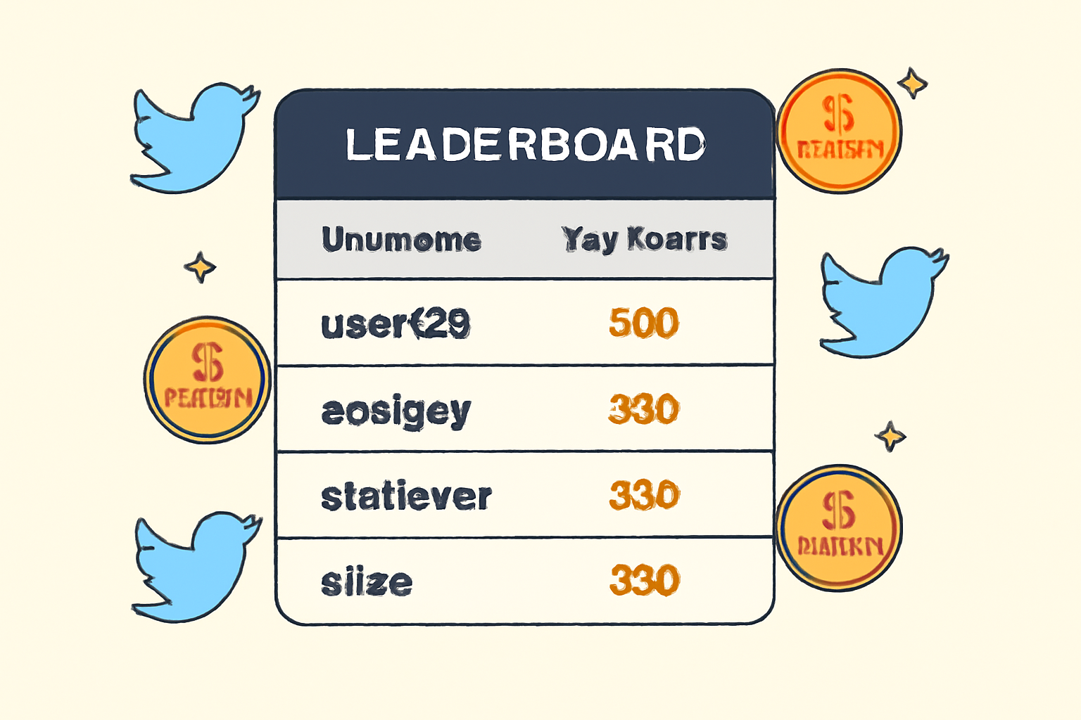 A leaderboard with usernames and Yap points, tweets flying around, and $STRAND tokens sparkling