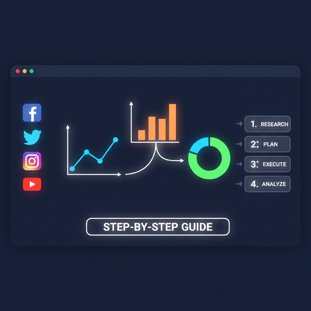 diverse glowing narrative charts and social media icons on a digital market dashboard