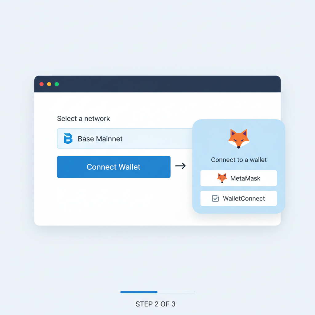 Chainlist.org website with Base Mainnet selected, MetaMask connect popup