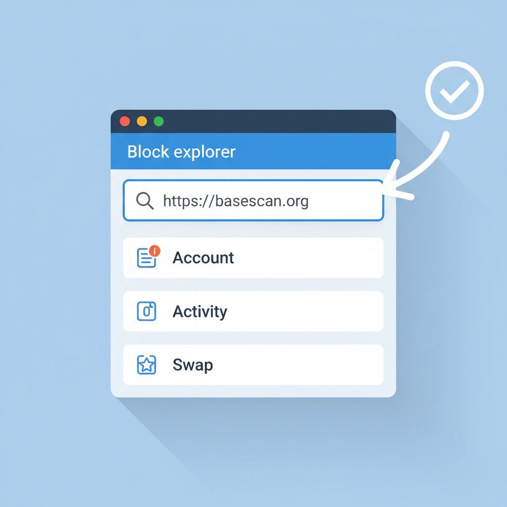MetaMask block explorer field with https://basescan.org