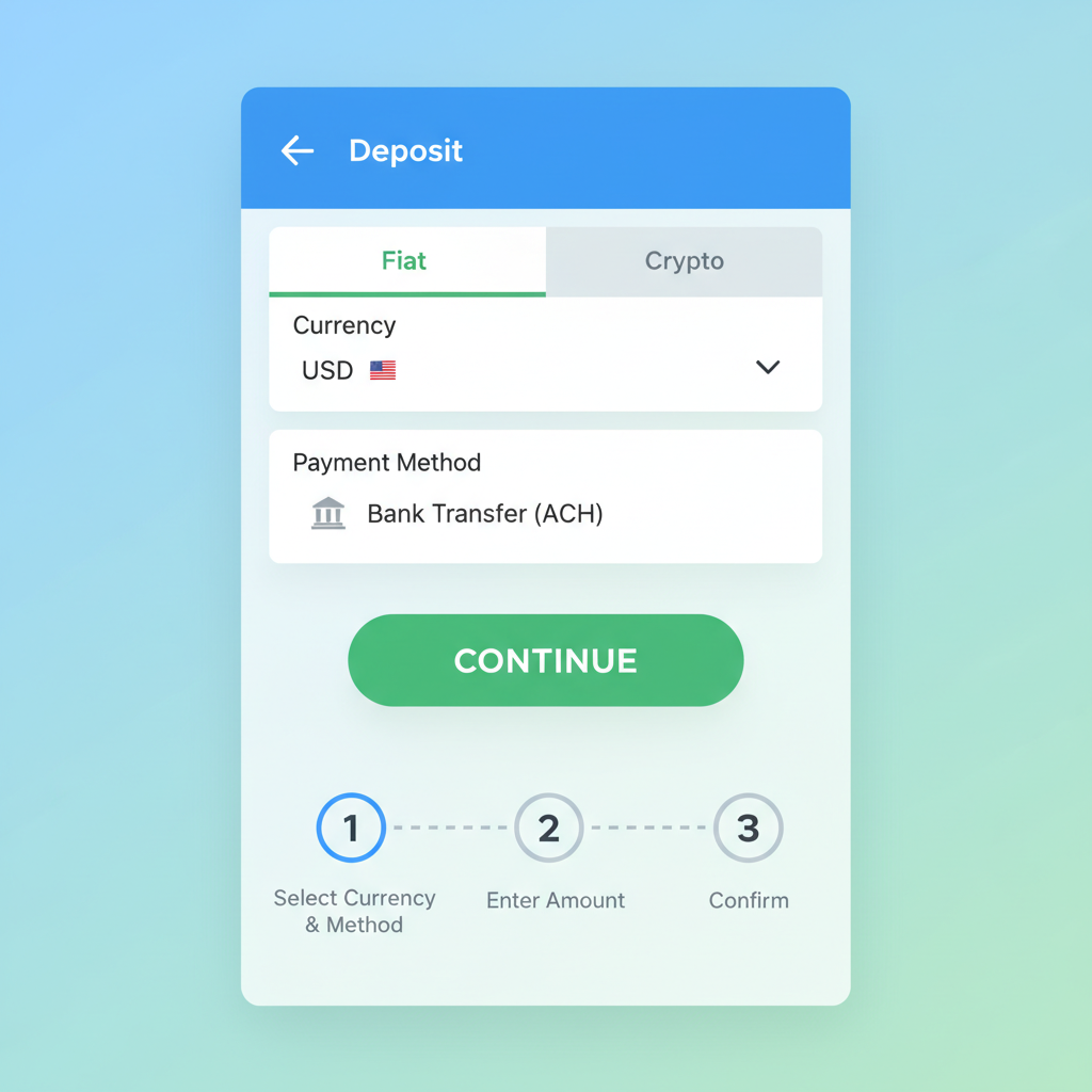 Binance wallet deposit interface fiat options