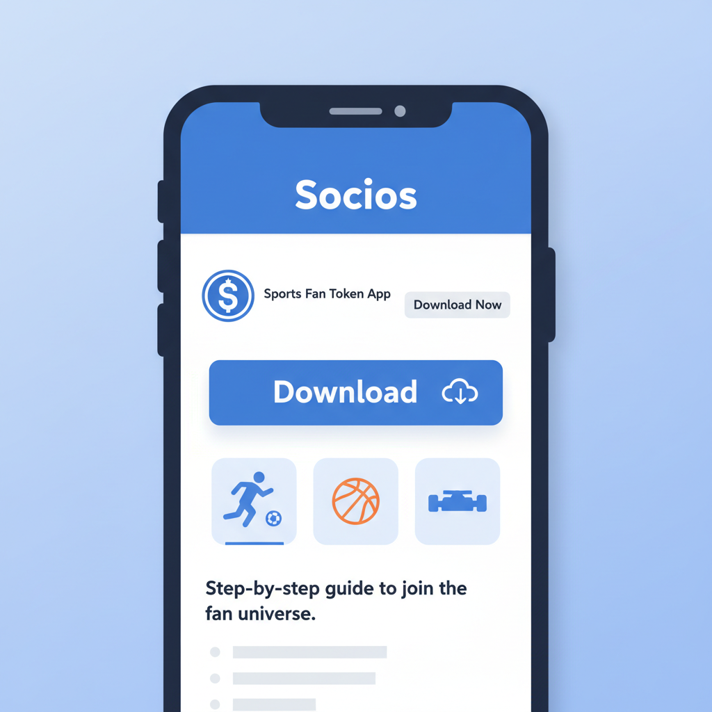 Socios mobile app store page with download button