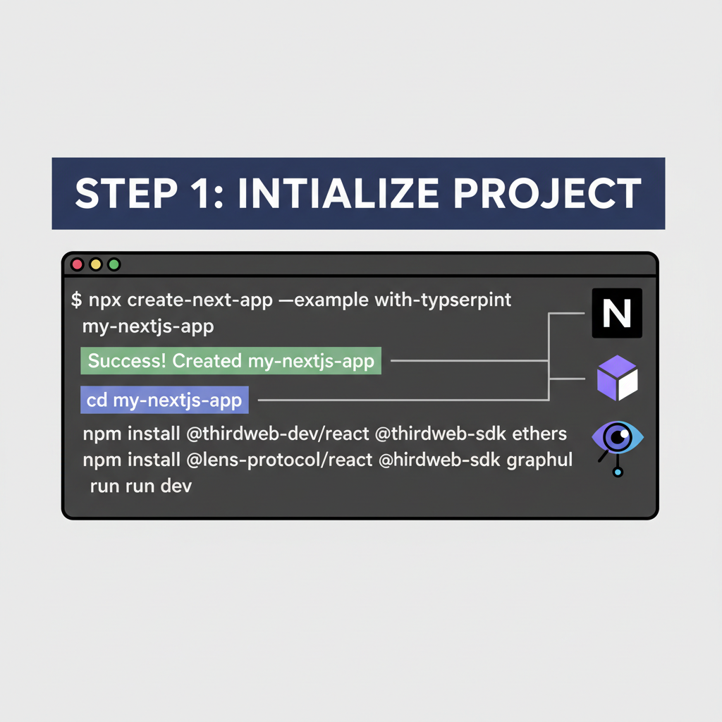 developer terminal setup nextjs thirdweb lens protocol stack