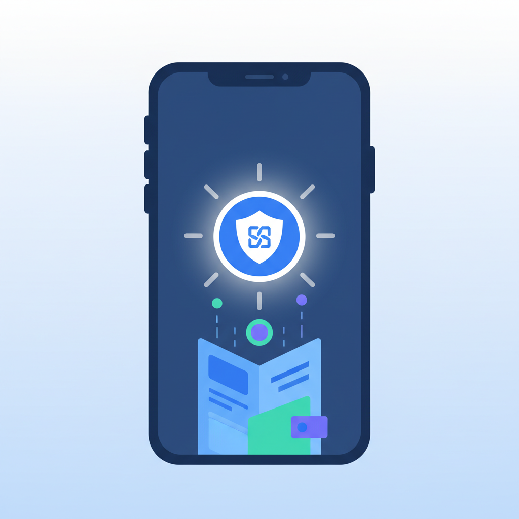 mobile phone displaying Trust Wallet app icon tapped open
