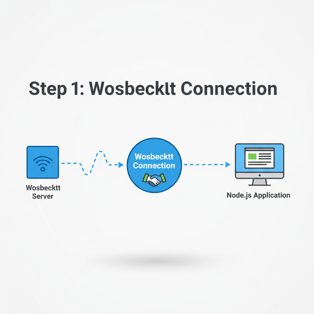Node.js event listener code for account changes, data flow from WebSocket to parsed JSON, charts showing changes