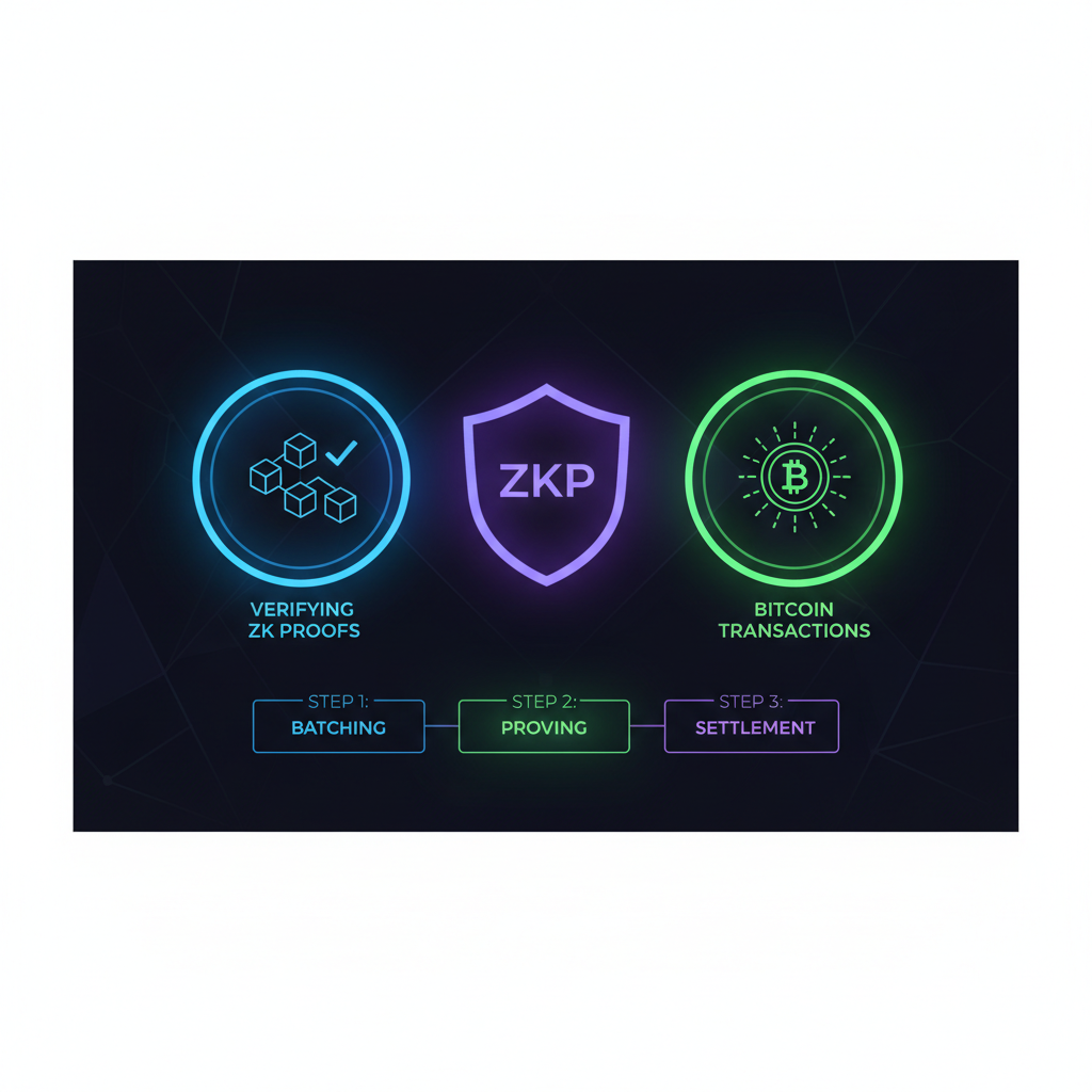 testnet dashboard zk proofs verifying Bitcoin transactions neon glow