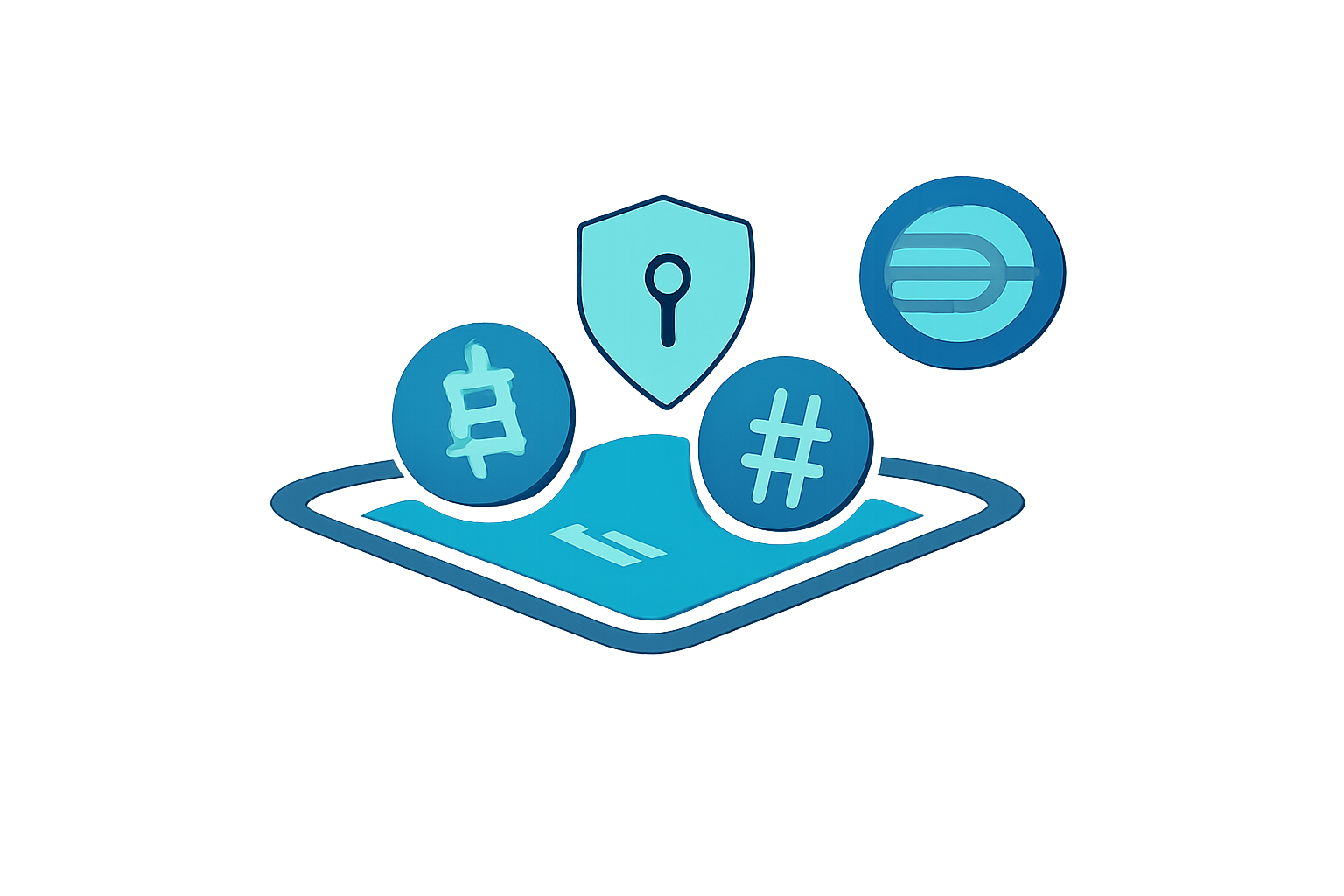 A digital vault or pool with cryptographic symbols and privacy shield, Base Chain logo, and a secure, futuristic ambiance