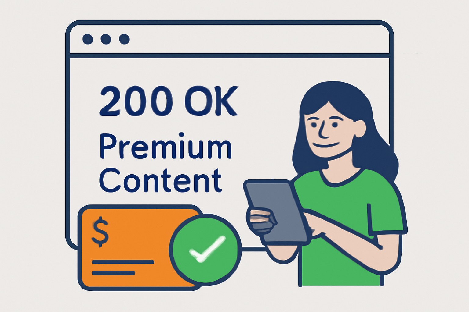 A successful HTTP response delivering premium content after payment verification