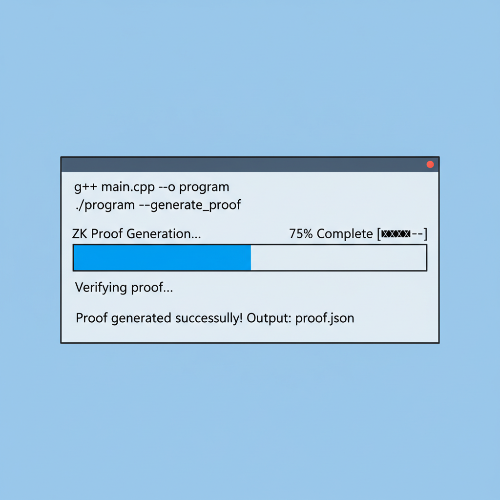 compiling code terminal output zk proof generation progress bar
